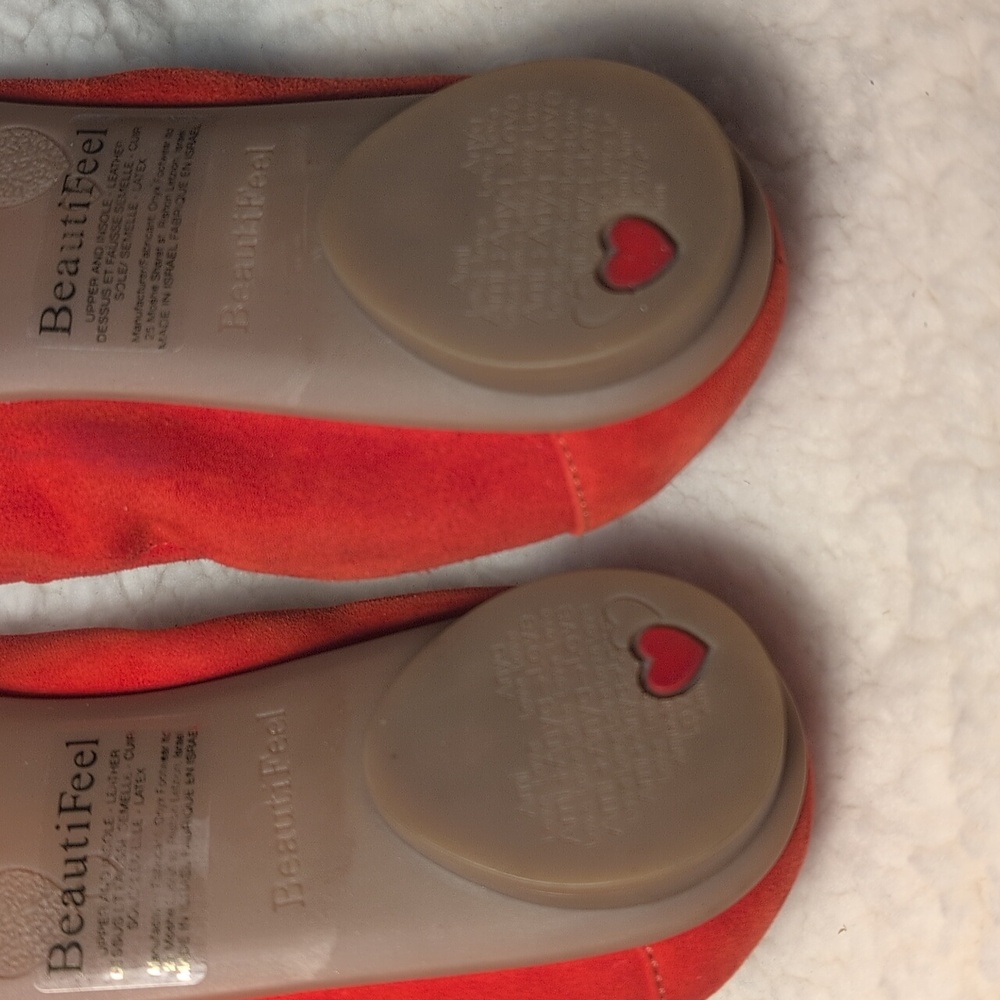 Beautifeel Mary Women's Slip -On  Red Leather shoe - Picture 12 of 13